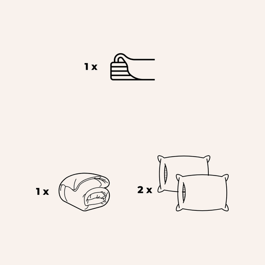 Bamboo Duvet Cover Set with 2 Pillowcases, 1 Duvet and Compression Strap