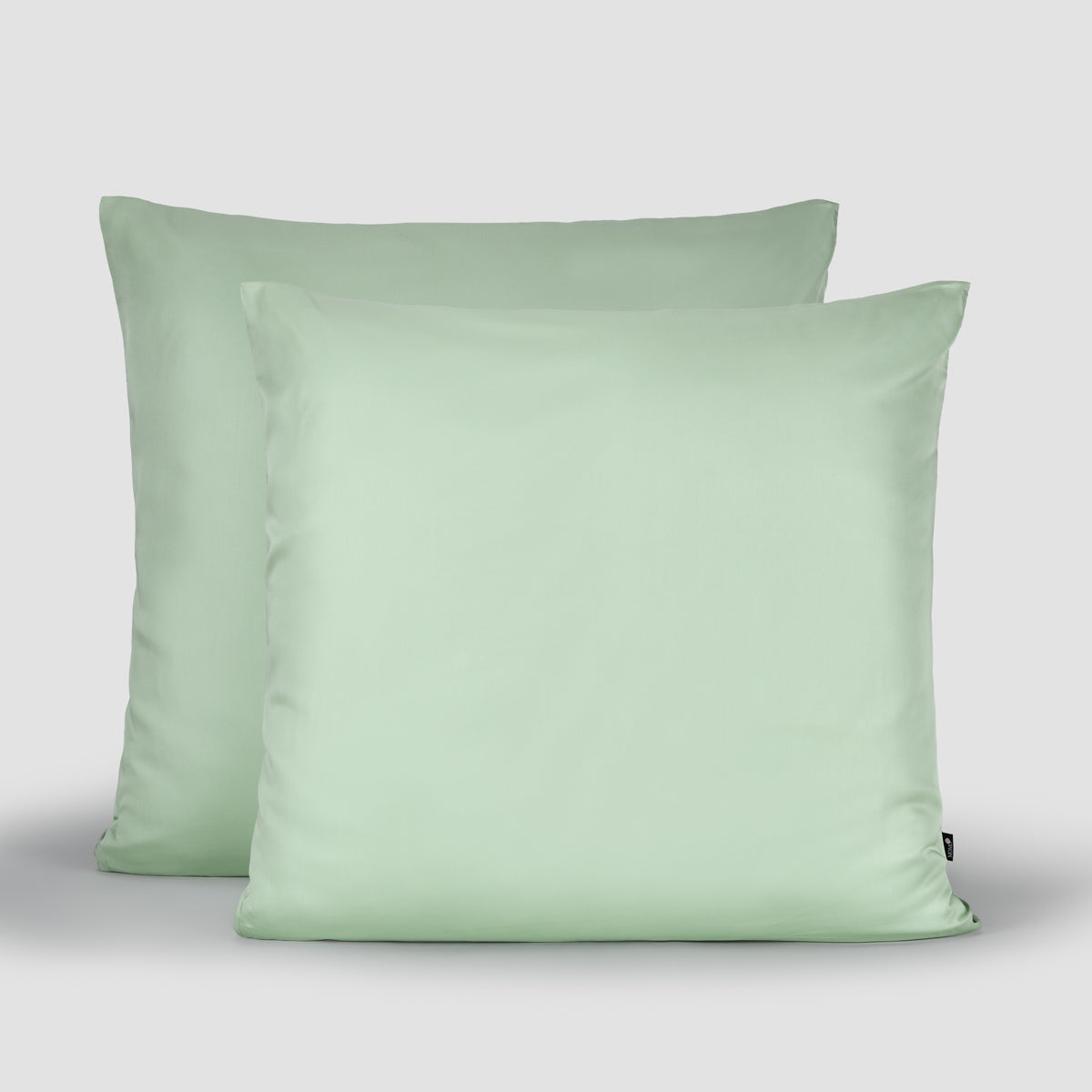 Fronha 100% bambu Momo Cotton cor verde 80x80 cm – toque ultra macio e acabamento acetinado, sustentável e respirável