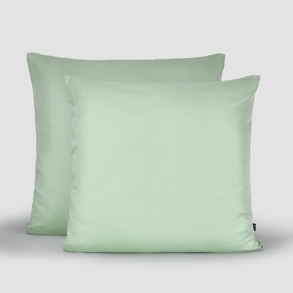 Fronha 100% bambu Momo Cotton cor verde 80x80 cm – toque ultra macio e acabamento acetinado, sustentável e respirável