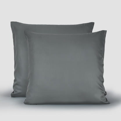 Fronha 100% bambu Momo Cotton cor cinzento 80x80 cm – toque ultra macio e acabamento acetinado, sustentável e respirável