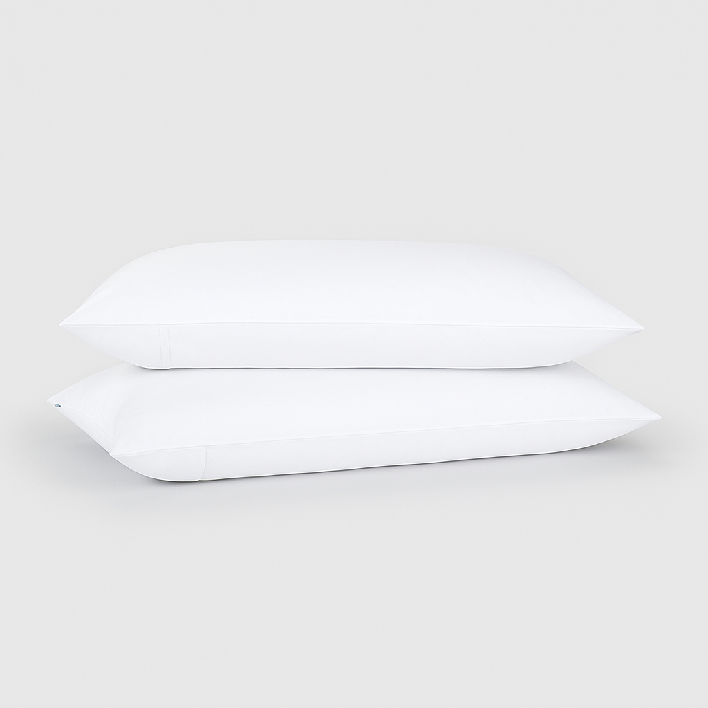 Fronha 100% bambu Momo Cotton cor branco 45x90 cm – toque ultra macio e acabamento acetinado, sustentável e respirável